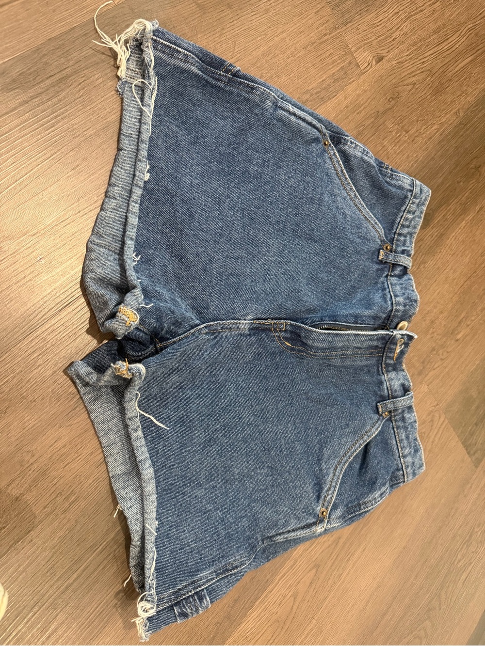 High Waist Denim Shorts - Blue